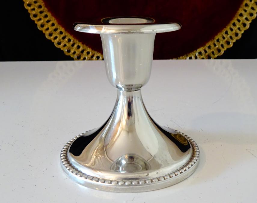 Английски посребрен свещник Brama, печат.