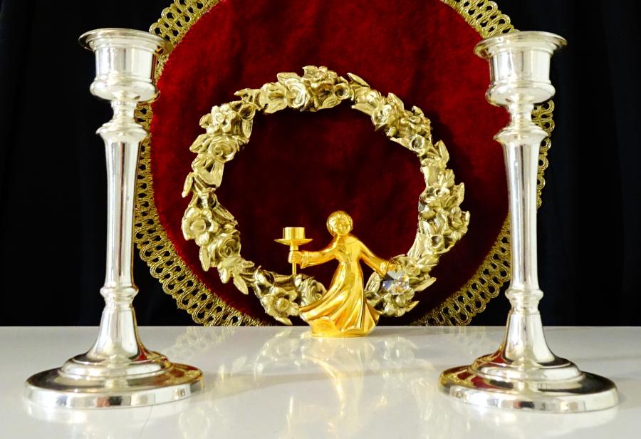 WMF посребрен свещник Art Deco