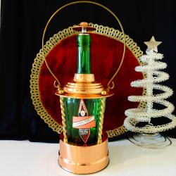 Медна поставка за бутилка, музикална латерна Reuge.