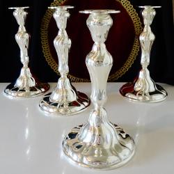 Посребрен свещник Wmf, 630 гр., Art Nouveau.