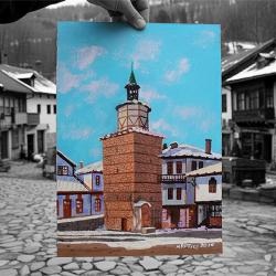 Трявна. Малка маслена картина.