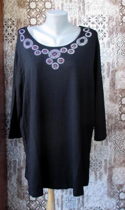 3XL 4XL Нова черна блуза M. Collection