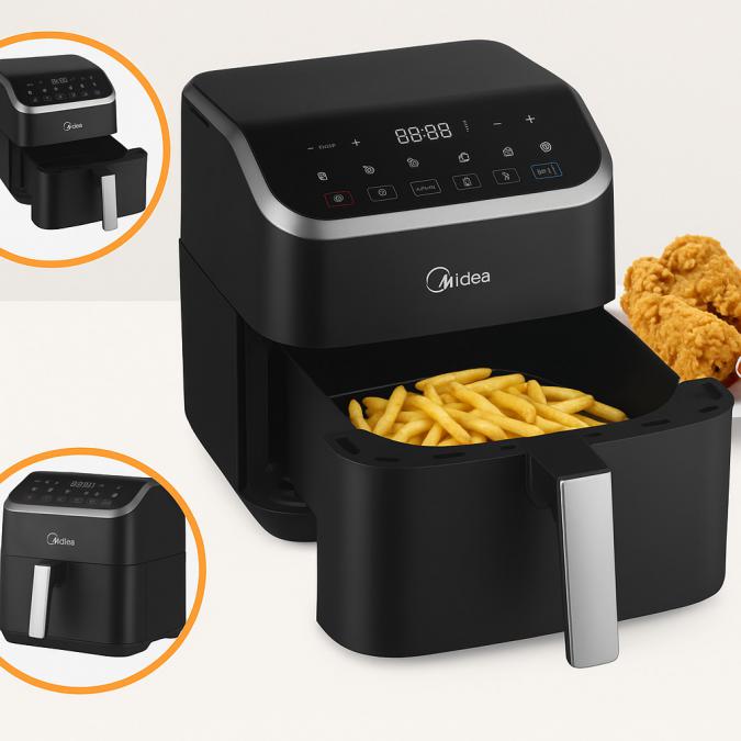 Midea Air Fryer Mad55000adk  5L въздушен фритюрник за здравословно и