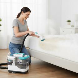 Портативна прахосмукачка с пара  2 в 1 мокро и сухо почистване на меб