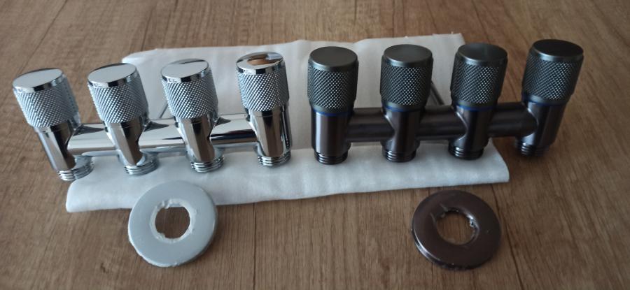 Четворен спирателен кран -хром и Оръжейно сив