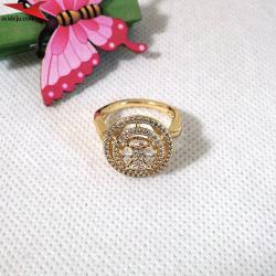 Пръстен с 14К златно покритие и с цирконий