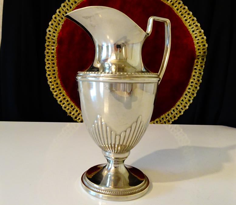 Посребрена кана за ракия, вино, стил Ампир.