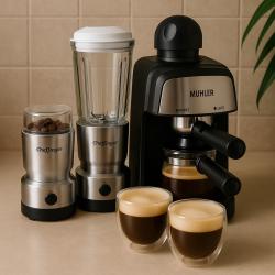 Еспресо машина Muhler MCM  2-в-1 блендер и мелничка