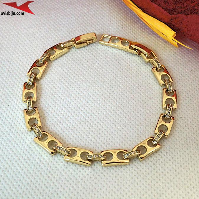 Гривна с 14К златно покритие и с цирконий