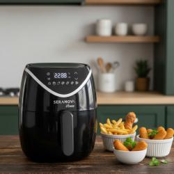 Фритюрник с горещ въздух Air Fryer Seranova, 5L, 2000w, Дигитален се