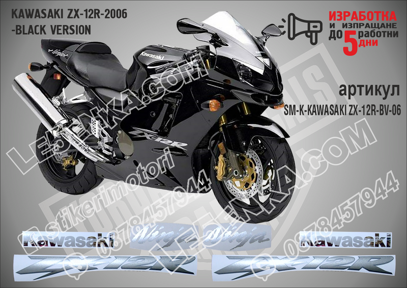 Kawasaki Zx-12r-2006 -black Version