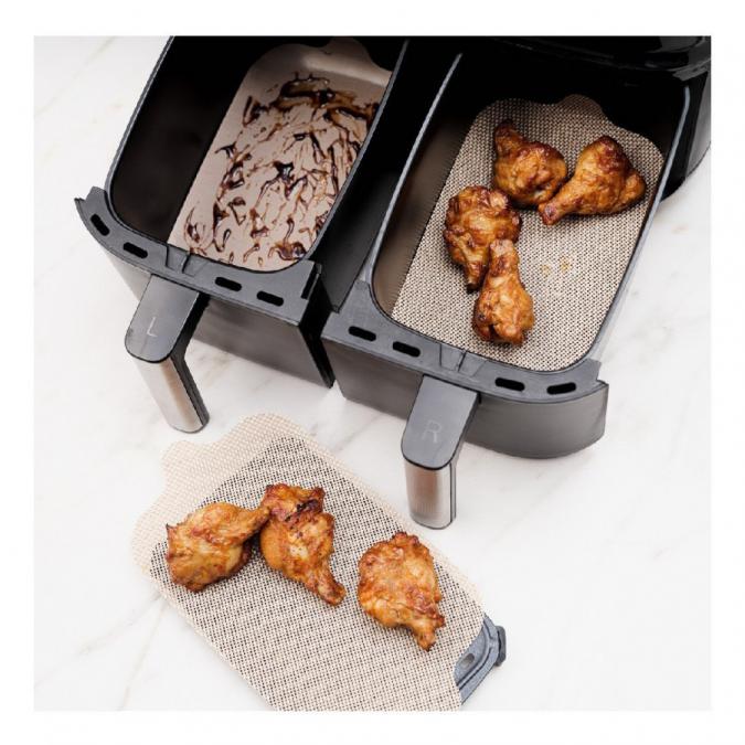 Подложка за Air Fryer двоен, 2ком. с по 2бр. Nostik, 25.6x14.8см. 25.8