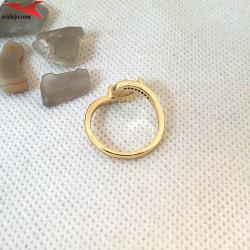 Пръстен с 14К златно покритие и с цирконий