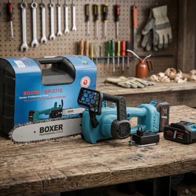 Акумулаторен верижен трион 12  30 см 36V  2 батерии 6Ah за мощно и