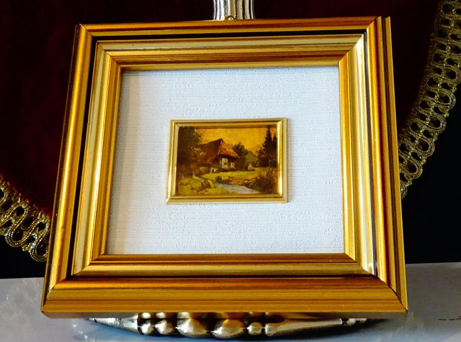 Картина, литография 960% златно фолио, сертификат.