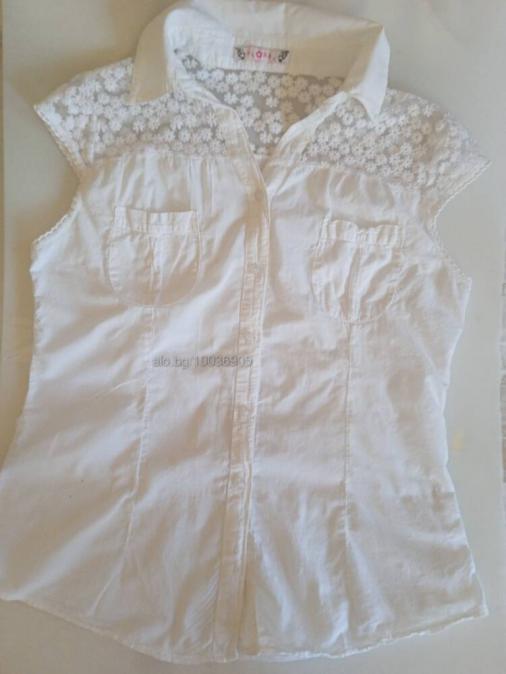 Блуза бяла без ръкави размер S