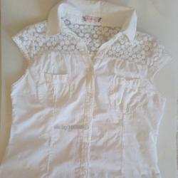 Блуза бяла без ръкави размер S