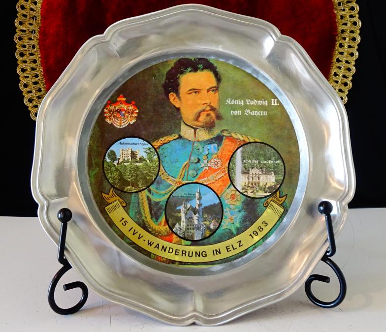 Калаена чиния с Крал Лудвиг Баварски.