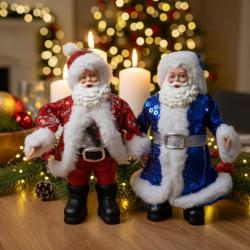 Дядо Коледа с пайети - Елегантна празнична декорация