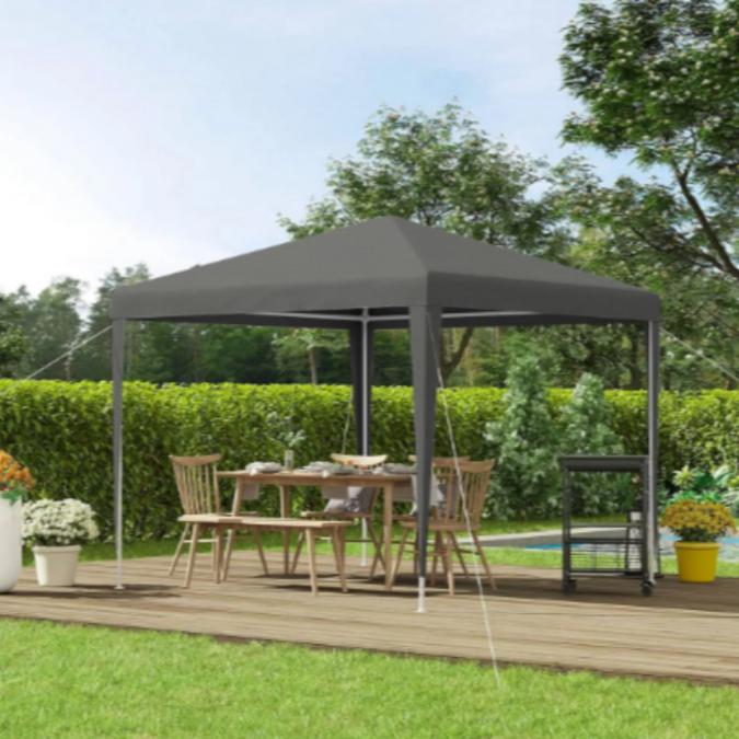 Сгъваема градинска шатра 3x3 м  Здрава метална конструкция, регулируе