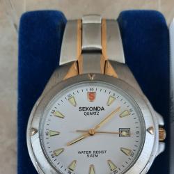 Seconda-qartz 03337-stainless steel-water resistant-мъжки часовник