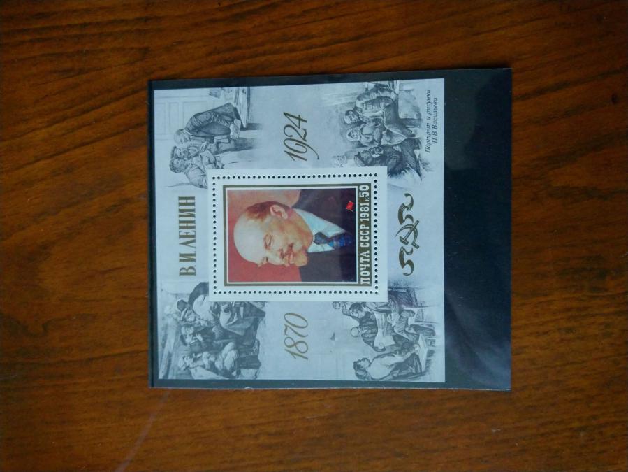 Голяма пощенска марка блок от Ссср 1981 г.