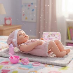 Реалистична кукла бебе Little Mommy - с аксесоари, 39 см