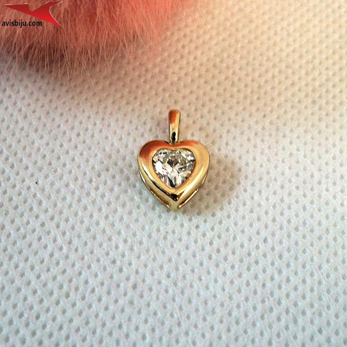 Висулка с 14К златно покритие и с цирконий