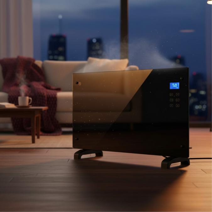 Електрически конвектор Heltes 2000w  Стилен и ефективен отоплителен у