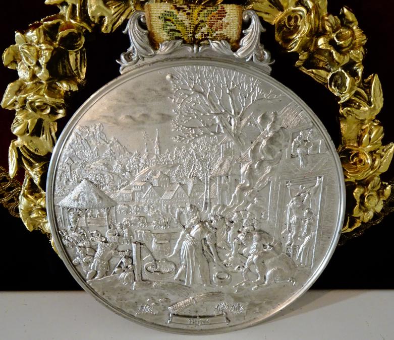 Калаено пано, плакет Есен на Wmf, колоритна картина.