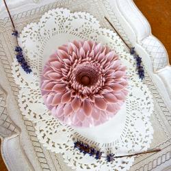 Уникален декоративен сапун цвете хризантема, ръчно изработен