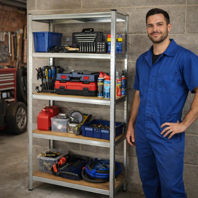 Практичен рафт на 5 нива с товаропиносимост до 175кг - лесен монтаж и