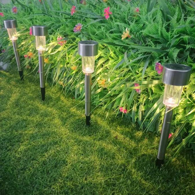 Комплект от 5 броя Led соларни лампи - автоматично включване без разхо