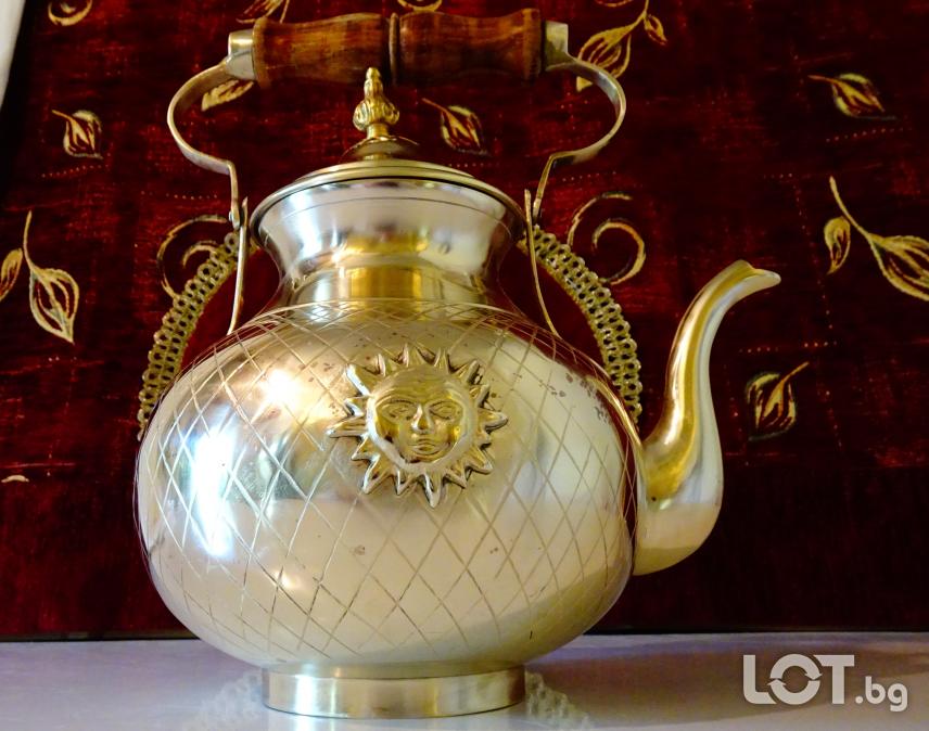 Бронзов чайник Слънце, 1.1 кг., 2.8 литра.
