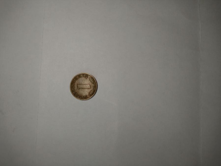 Монета 1 райхпфенинг 1938 г