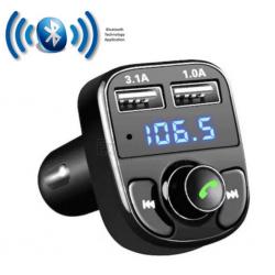 Car FM Bluetooth X8  5 в 1 FM трансмитер с bluetooth, двойно USB заре