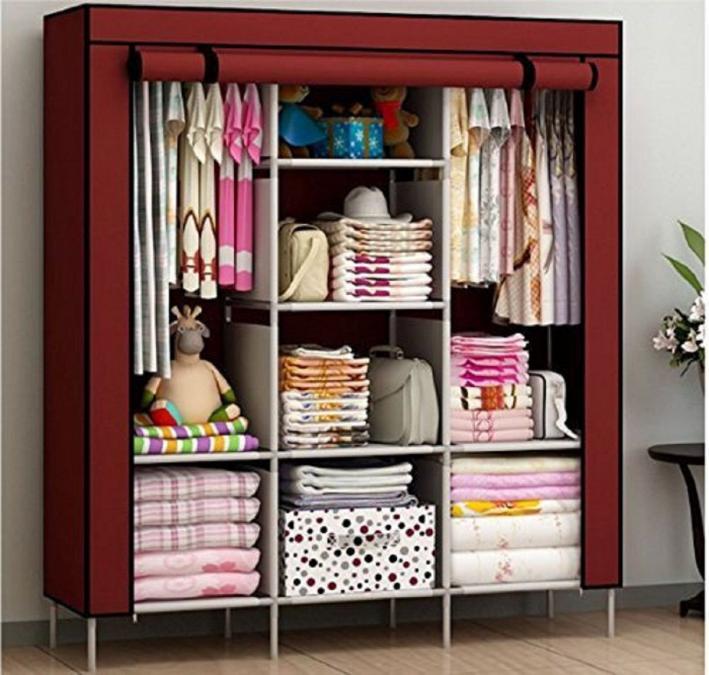 Текстилен трикрилен гардероб Storage