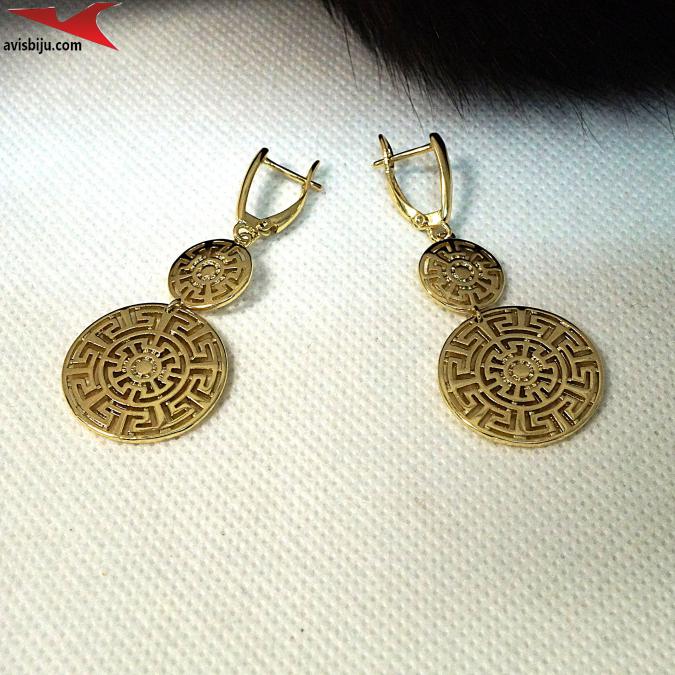 Обеци с 14К златно покритие