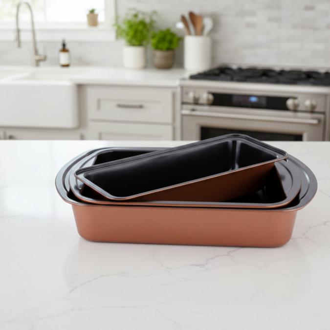 Комплект от 3 тави за печене Cheffinger с незалепващо покритие  разли