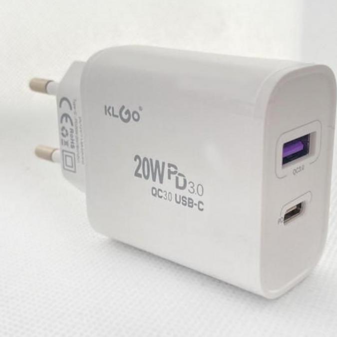 Адаптер за бързо зареждане Klgo Pd-300, Usb-a Usb-c, Fast Charging 20W