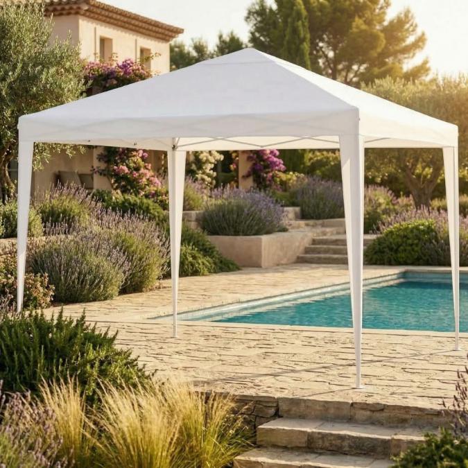 Градинска шатра тип павилион, 3x3м, Водоустойчива, Прахово боядисана