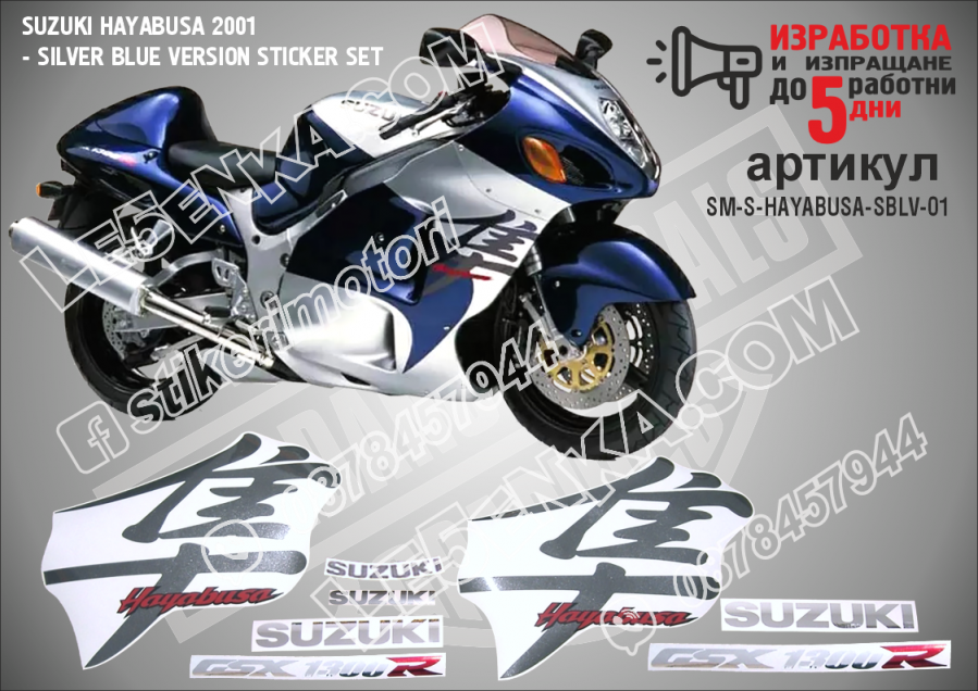 Suzuki Hayabusa 2001 - Silver Blue Version
