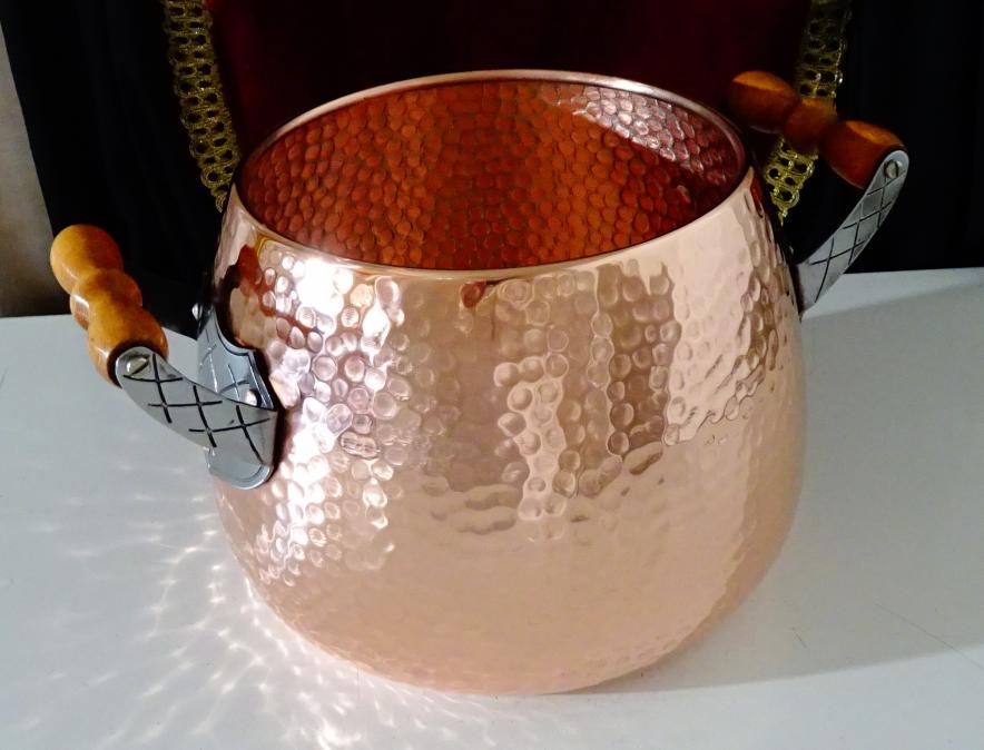 Медна тенджера 6 л., 1кг., чиста червена мед.