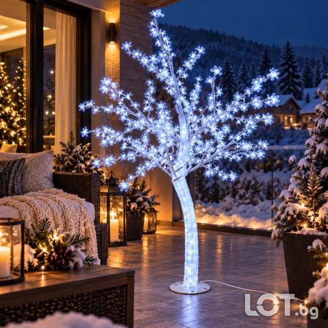 LED декоративно дръвче Sakura  180 см, 672 LED светлини с двуцветен F
