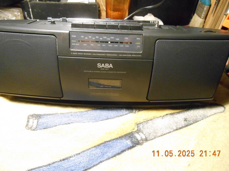 Saba Rcr 567 Stereo Radio Cassette Recorder vintage 86