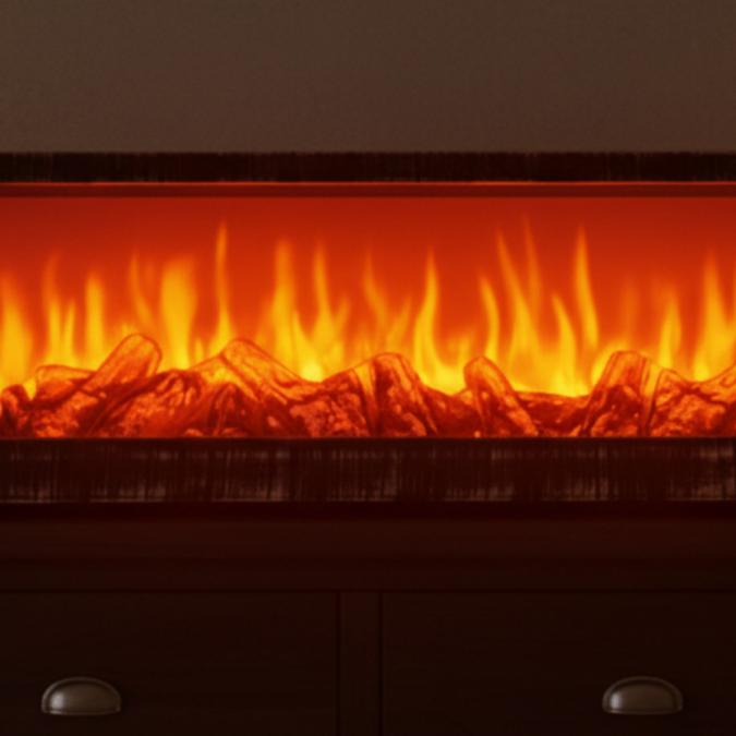 Изкуствена LED камина 24 уют и пламък без дим и поддръжка