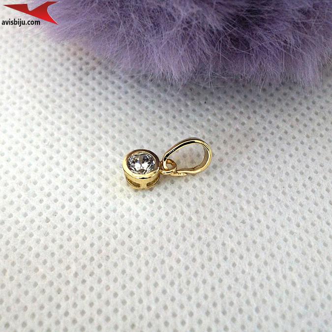 Обеци с 14К златно покритие и с цирконий