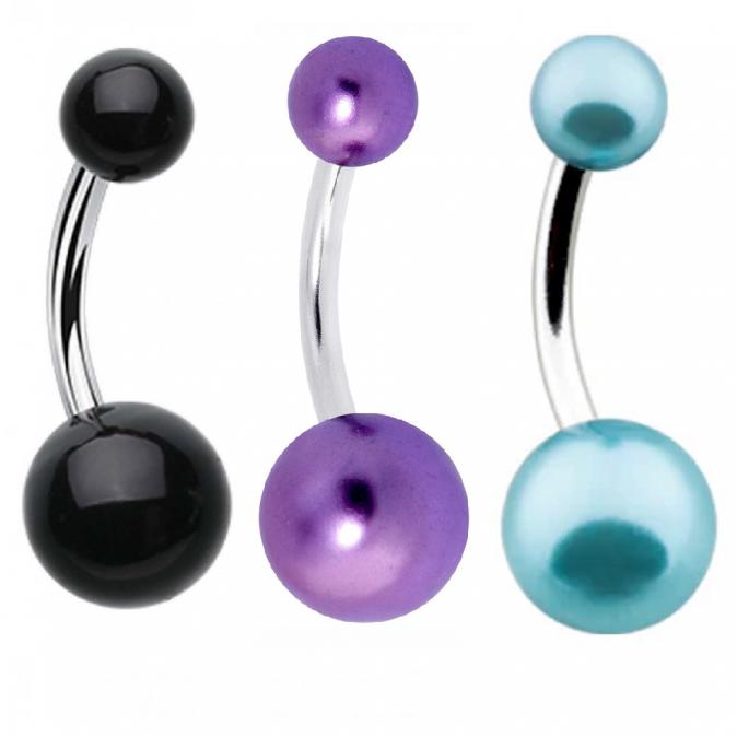 Седефени и перлени обици на пъпа