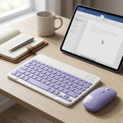 Комплект Bluetooth клавиатура и мишка  ултратънки, презареждащи се, м
