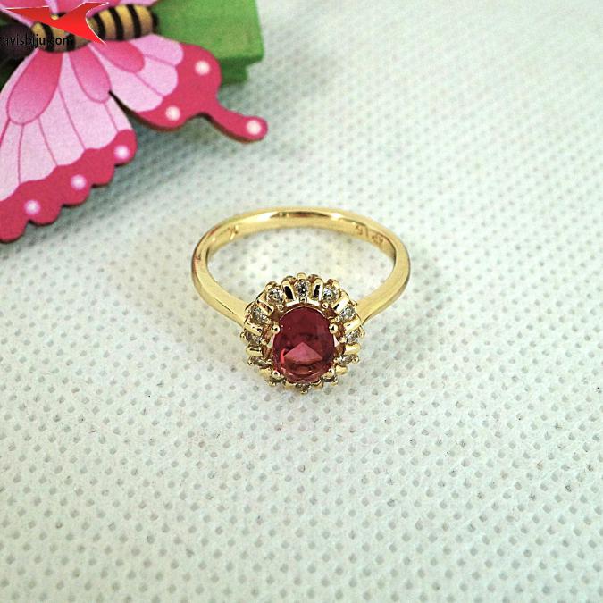 Пръстен с 14К златно покритие и с цирконий